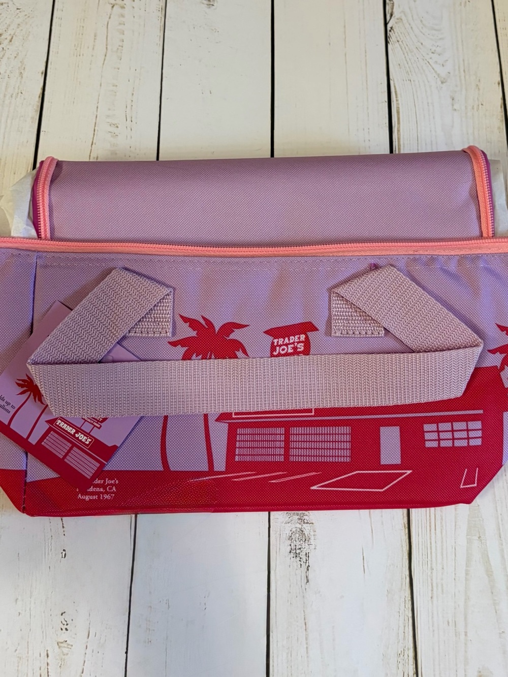 Trader Joe's Kids Lunch Tote in Pink & Lavender
